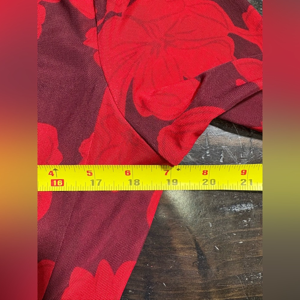 CABI Floral Shirtdress In Red Size M Style # 4392 - Picture 9 of 9